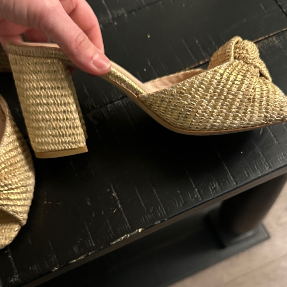 Tuckernuck Women's Natural Woven Mules 9.5 - Picture 4 of 8